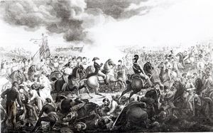 惠灵顿在滑铁卢之战，6月18日