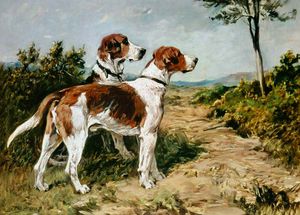 due `hounds` in un paesaggio