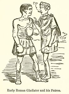 Early Roman Gladiator And His Patron