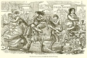 The Romans Walking Off With The Sabine Women