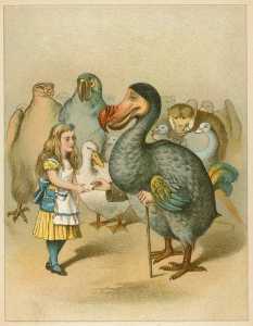 der dodo Feierliche präsentiert die Fingerhut Von Alice's