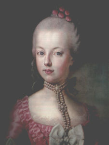 Erzherzogin Maria Antonia Österreich, der späteren Königin Marie Antoinette von Frankreich