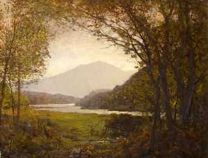 Highland River Scene With Mountain