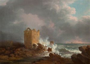 Broughty Castle, During A Storm