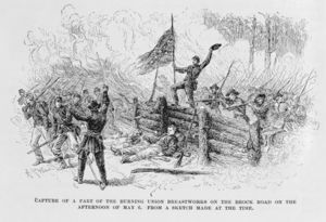 Capture Of A Part Of The Burning Union Breastworks