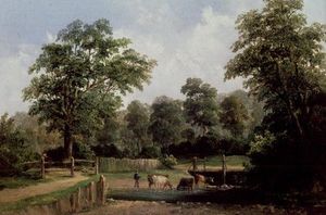 paesaggio con mucche 19th   secolo