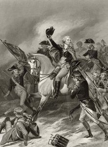 Jorge Washington en el batalla de Princeton