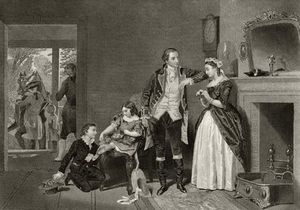Giorgio Washington's primo colloquio con la signora Custis