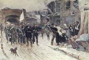 La entrada en Belfort del comandante alemán