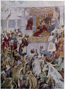 Leyenda El Khan Jahan Muestra Akbar sus cautivos principescos