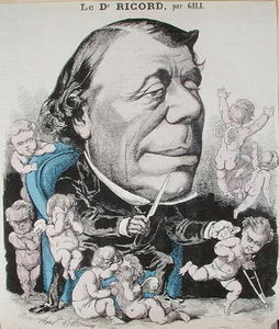 Caricature Of Dr. Philippe Ricord