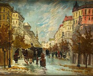 Street Scene With Carriages