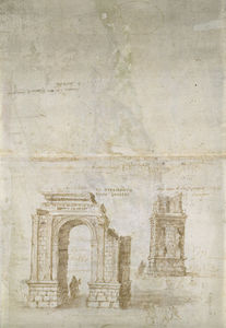 Sketches Of Roman Ruins At Tarragona And Of A Fortress