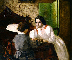 The Artist's Brother And Sister Playing Cards
