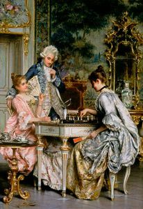 At The Chess In The Rococo Period.