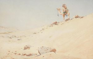 Warrion arabo su un cammello