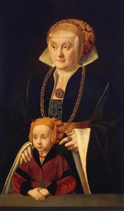  肖像 女性 与  她  女儿