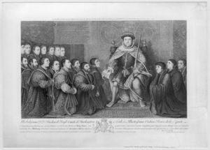 Henry Viii Presenting A Charter To The Barber Surgeons Company