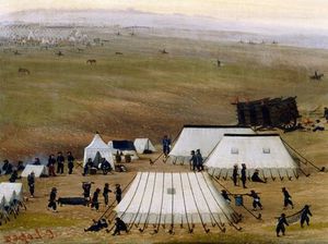 Argentine Camp During War Against Paraguay -