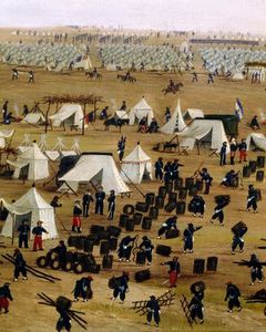 Argentino campo durante guerra contro il Paraguay