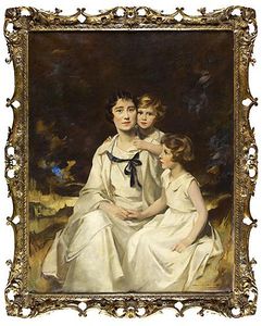 A Family Portrait Of Elizabeth, The Queen Mother And Her Daughters Princess Elizabe