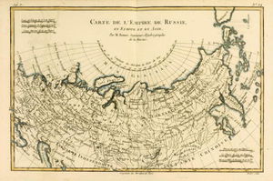 mappa della Russo Impero , in europa e in asia , Da 'atlas de toutes les Le parti connues du Globo Te