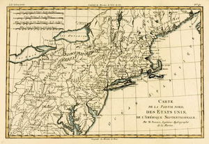 North-east Coast Of America, From 'atlas De Toutes Les Parties Connues Du Globe Terrestre' By Guilla