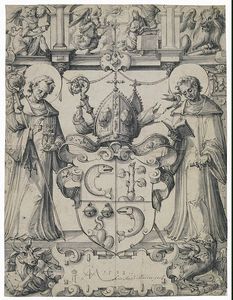 Disegno Of Un Stained-glass pannello con il cappotto Of Braccia Of Herald Zurlauben