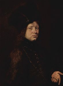 porträt eines mannes jungen mit Pelzmütze