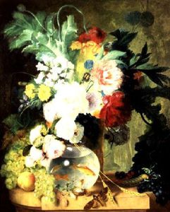 Still Life With Flowers And Fishbowl
