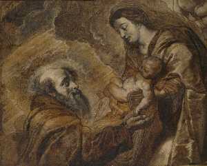 St Francis Kneeling Before The Virgin And Child
