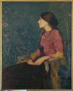 Portrait Assis de Thadée Caroline Jacquet-