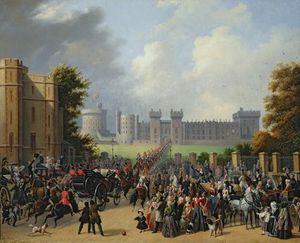La llegada de Louis-Felipe en el castillo de Windsor