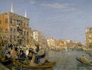 el gran Fiesta en el gran canal Venecia
