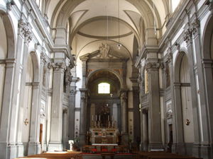 Santa Felicita Church, Inside View, In Florence Italy