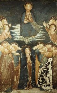 El Ascension Of Cristo Rodeado por apóstoles y el Virgen Mary