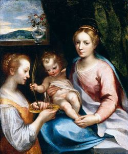 Madonna And Child With St Lucy