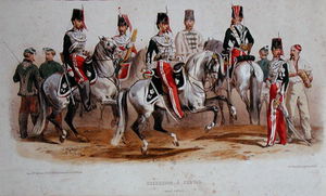 Französisch Cavalrymen Zu der Zeit des Second Empire