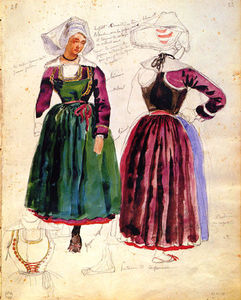 Due donne in abiti tradizionali di Pont Aven