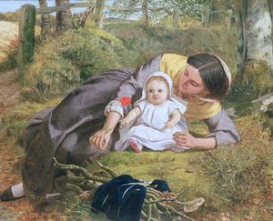Mother And Child With A Poppy