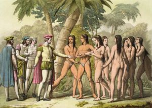 Christophe Colomb Avec Hernando Cortes