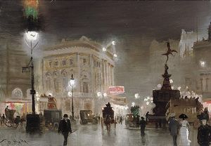 Piccadilly Circus At Night