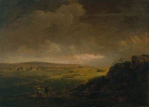 Moorland Landscape With Rainstorm