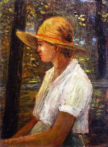 Young Girl Straw Hat