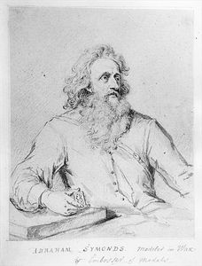 Авраам Симондс , после Портрет Сэр кнеллер ( ручка & чернил и мытье о Бумага )