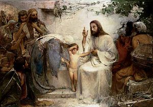 Christ And The Little Child -