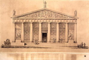 La Scuola di Equitazione delle Guardie Imperiali, San Pietroburgo (incisione)