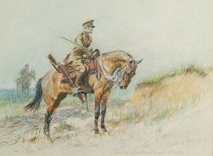 Un soldado de caballería de Bahías de la Reina - segundo Dragoon Guards