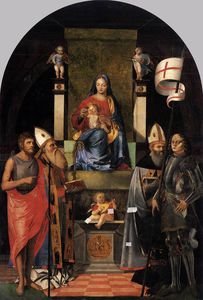 Virgin And Child Enthroned With Saints