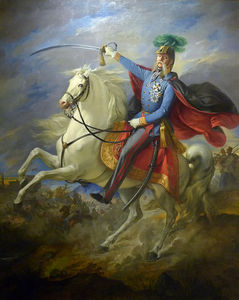 Julius Jacob Von Haynau Depicted Leading His Troops In Battle